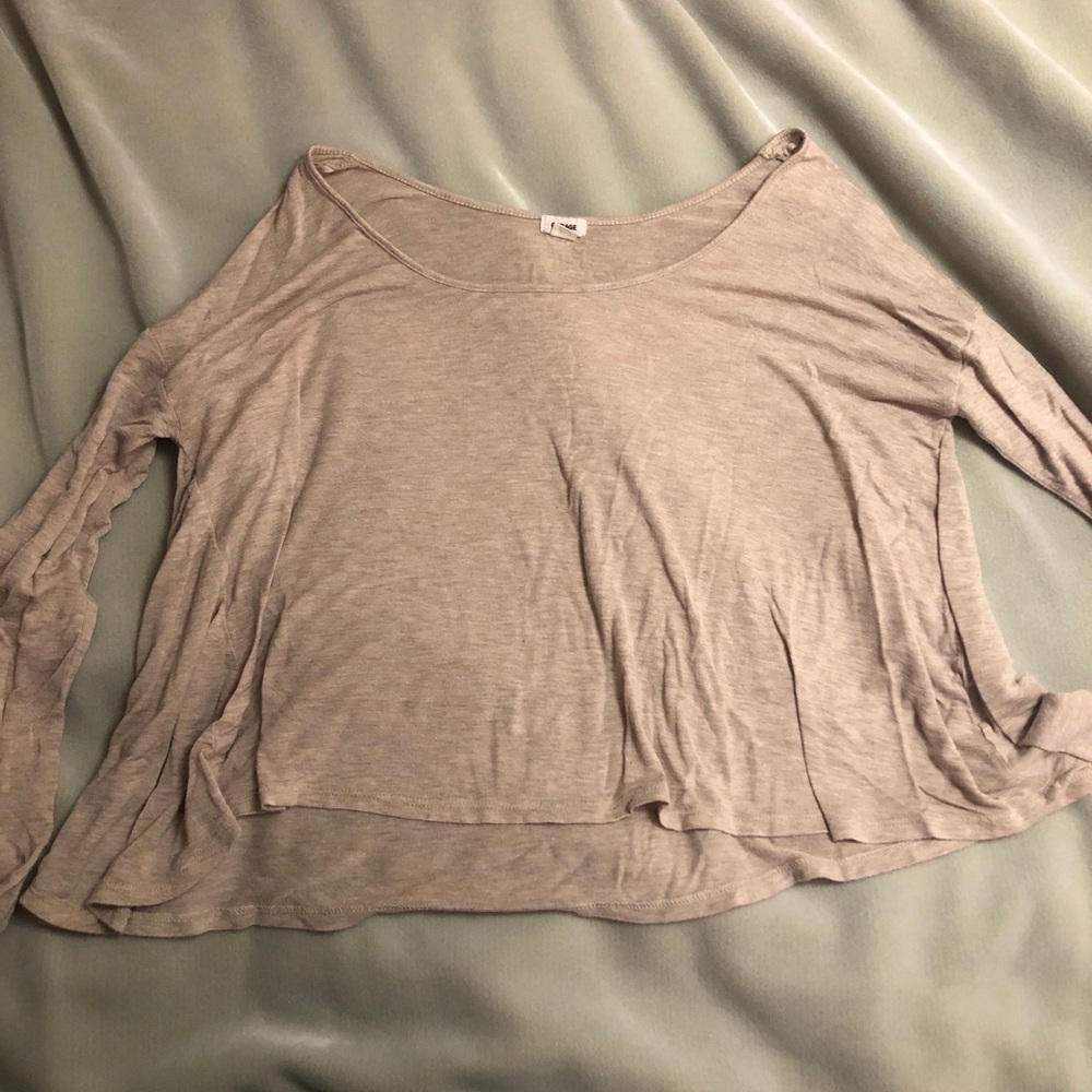 Tan Cropped Long Sleeve